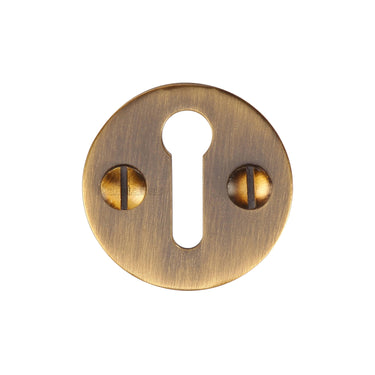 M Marcus - Heritage Brass - Standard Key Escutcheon Round - V1010; #finish_antique-brass