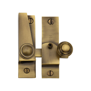 M Marcus - Heritage Brass - Sash Fastener - V1104 - Locking; #finish_antique-brass