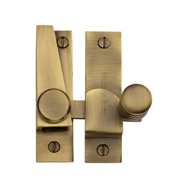 M Marcus - Heritage Brass - Sash Fastener - V1105; #finish_antique-brass