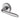 M Marcus - Heritage Brass - Sutton Door Handles on Round Rose - Standard - Pair; #finish_polished-chrome