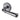 M Marcus - Heritage Brass - Colonial Door Handles on Round Rose - Standard - Pair; #finish_polished-chrome