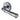 M Marcus - Heritage Brass - Colonial Door Handles on Round Rose - Reeded - Pair; #finish_polished-chrome