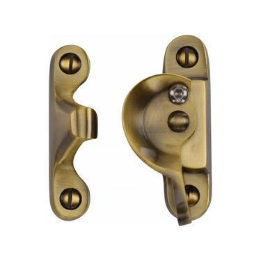 M Marcus - Heritage Brass - Fitch Pattern Sash Fastener - Locking; #finish_antique-brass