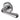 M Marcus - Heritage Brass - Charlbury Door Handles on Round Rose - Standard - Pair; #finish_polished-chrome