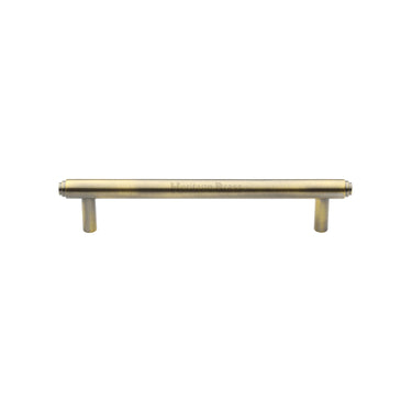 M Marcus - Heritage Brass - Step Cabinet Pull Handle - Bar - 128mm CTC; #finish_antique-brass