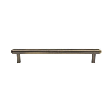 M Marcus - Heritage Brass - Step Cabinet Pull Handle - Bar - 160mm CTC; #finish_antique-brass