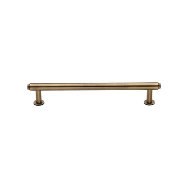 M Marcus - Heritage Brass - Step Cabinet Pull Handle with Rose - Bar - 128mm CTC; #finish_antique-brass