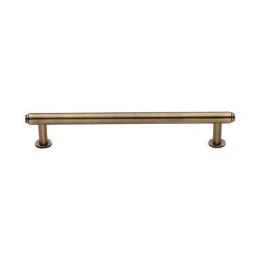 M Marcus - Heritage Brass - Step Cabinet Pull Handle with Rose - Bar - 160mm CTC; #finish_antique-brass