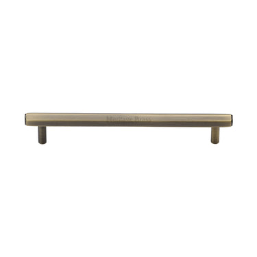M Marcus - Heritage Brass - Hexagon Profile Cabinet Pull Handle - Bar - 160mm CTC; #finish_antique-brass
