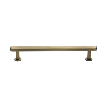 M Marcus - Heritage Brass - Hexagon Cabinet Pull Handle with Rose - Bar - 160mm CTC; #finish_antique-brass