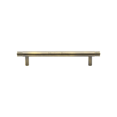 M Marcus - Heritage Brass - Contour Cabinet Pull Handle - Bar - 128mm CTC; #finish_antique-brass
