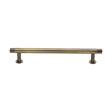 M Marcus - Heritage Brass - Contour Cabinet Pull Handle with Rose - Bar - 160mm CTC; #finish_antique-brass