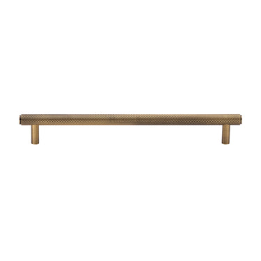 M Marcus - Heritage Brass - Knurled Cabinet Pull Handle - Bar - 192mm CTC; #finish_antique-brass