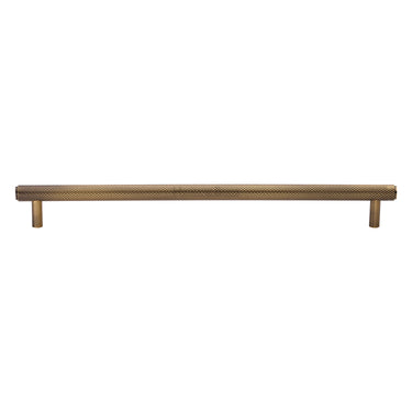 M Marcus - Heritage Brass - Knurled Cabinet Pull Handle - Bar - 254mm CTC; #finish_antique-brass