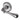 M Marcus - Heritage Brass - Roma Door Handles on Round Rose - Standard - Pair; #finish_polished-chrome