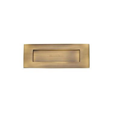 M Marcus - Heritage Brass - Brass Letterplate - 8" x 3"; #finish_antique-brass