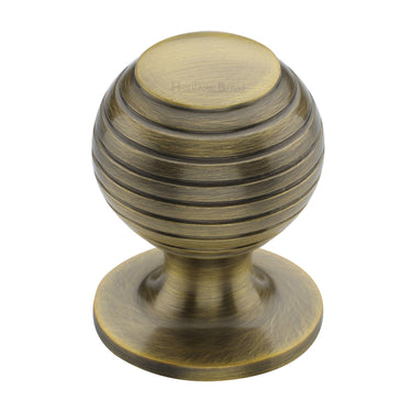 M Marcus - Heritage Brass - Beehive Cabinet Knob - 38mm; #finish_antique-brass