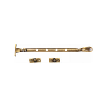 M Marcus - Heritage Brass - Casement Window Stay - Spoon Pattern - 10"; #finish_antique-brass
