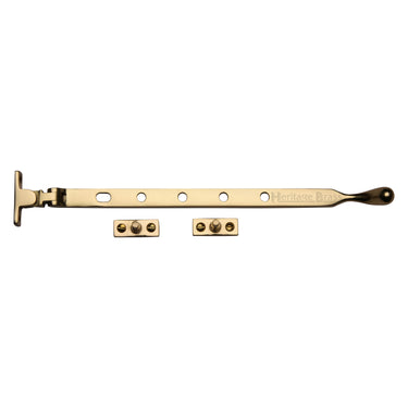 M Marcus - Heritage Brass - Casement Window Stay - Ball Design - 12"; #finish_unlacquered-brass