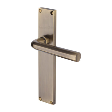 M Marcus - Heritage Brass - Octave Door Handles - Latch - Pair; #finish_antique-brass