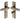 M Marcus - Heritage Brass - Delta Door Handles - Hammered - Bathroom - Pair; #finish_antique-brass