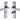M Marcus - Heritage Brass - Delta Door Handles - Hammered - Bathroom - Pair; #finish_polished-chrome