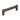 M Marcus - M.Marcus Architectural Hardware - Wooden Gio Cabinet Pull Handle - 128mm; #finish_walnut