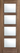 LPD Doors - Vancouver Glazed Internal Door with four clear panels in walnut frame; #finish_pre-finished-walnut