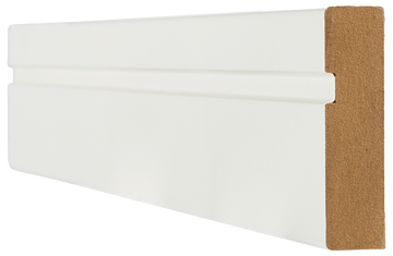 LPD Doors - White primed architrave with a single groove design for door frames.; #finish_primed-white
