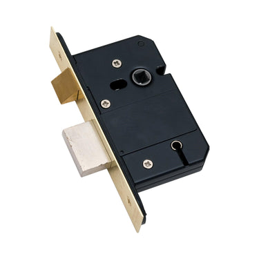 M Marcus - York Security - 5 Lever Sash Lock SN - 2 1/2"; #finish_satin-nickel