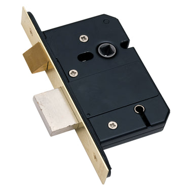 M Marcus - York Security - 5 Lever Sash Lock PB - 3"; #finish_polished-brass