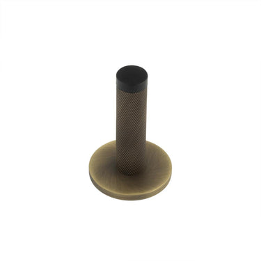 Frelan Hardware - Burlington Knurled Wall Mounted Door Stop - Plain Rose; #finish_antique-brass