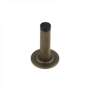 Frelan Hardware - Burlington Knurled Wall Mounted Door Stop - Stepped Rose; #finish_antique-brass