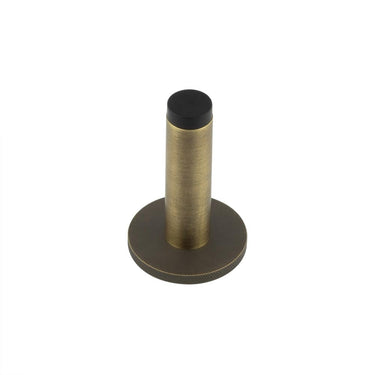 Frelan Hardware - Burlington Plain Wall Mounted Door Stops - Knurled Rose; #finish_antique-brass