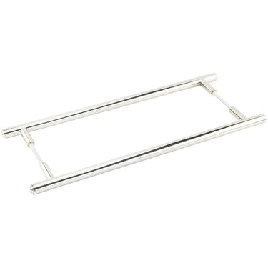 Frelan Hardware - Burlington Belgrave Pull Handle - 425mm - Pair - Back to Back; #finish_polished-nickel