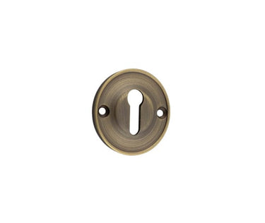 Frelan Hardware - Burlington Escutcheon - Standard Key; #finish_antique-brass