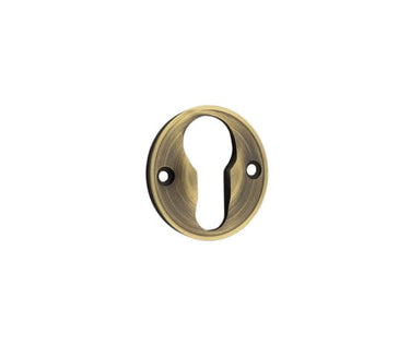 Frelan Hardware - Burlington Escutcheon - Euro Profile; #finish_antique-brass