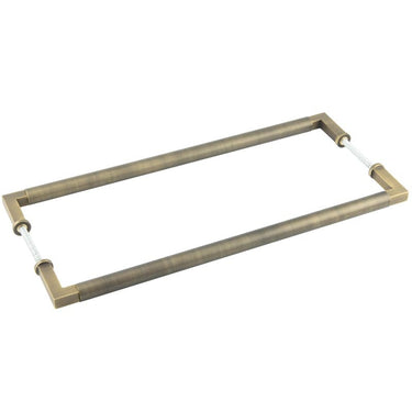 Frelan Hardware - Burlington Westminster Pull Handle - 425mm - Pair - Back to Back; #finish_antique-brass