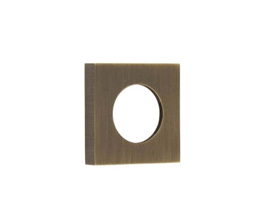 Frelan Hardware - Burlington Outer Roses - Square Plain; #finish_antique-brass
