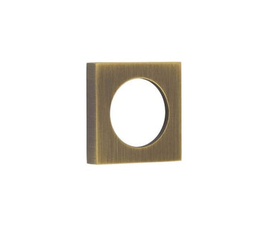 Frelan Hardware - Burlington Outer Rose for Escutcheons  - Plain Square; #finish_antique-brass