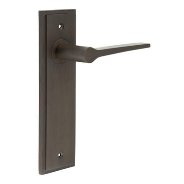 Frelan Hardware - Burlington Knightsbridge Door Handles - Pair - Latch; #finish_dark-bronze