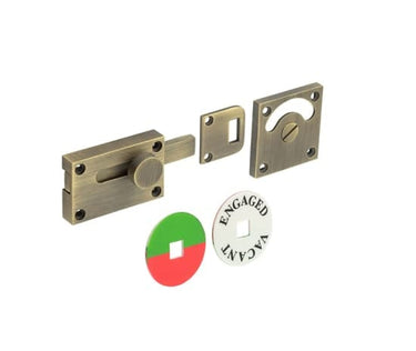 Frelan Hardware - Burlington Indicator Lock; #finish_antique-brass