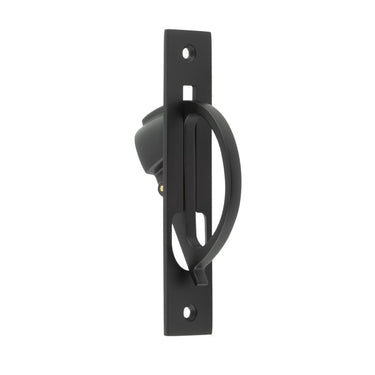 Frelan Hardware - Burlington Rectangular Sliding Door Edge Pull - Single; #finish_black