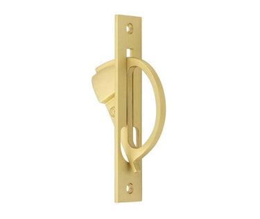 Frelan Hardware - Burlington Rectangular Sliding Door Edge Pull - Single; #finish_satin-brass