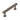 Frelan Hardware - Piccadilly Knurled Cabinet Knobs - Bar - 96mm ; #finish_antique-brass