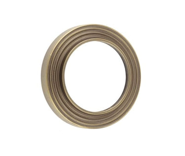 Frelan Hardware - Burlington Outer Rose for Escutcheons  - Reeded Rose; #finish_antique-brass