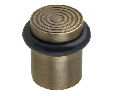 Frelan Hardware - Burlington Door Stop - Reeded; #finish_antique-brass