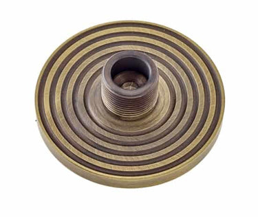 Frelan Hardware - Burlington Bases for Wall Mount Door Stop - Reeded; #finish_antique-brass