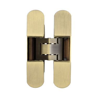 Frelan Hardware - Ghost Concealed Butt Hinges - 140mm; #finish_antique-brass