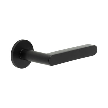 Frelan Hardware - CRES CR-101 Fixed Dead Door Handles - Pair - Round Rose; #finish_black